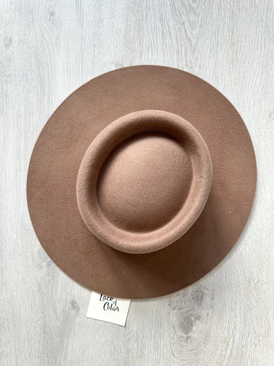 Lack Of Color Brown Wool Suede Band Trim Boho Hat - Imagen 8