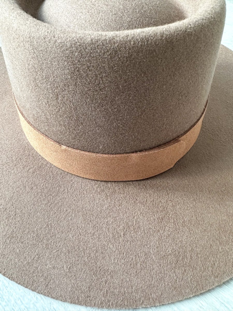 Lack Of Color Brown Wool Suede Band Trim Boho Hat - Imagen 4