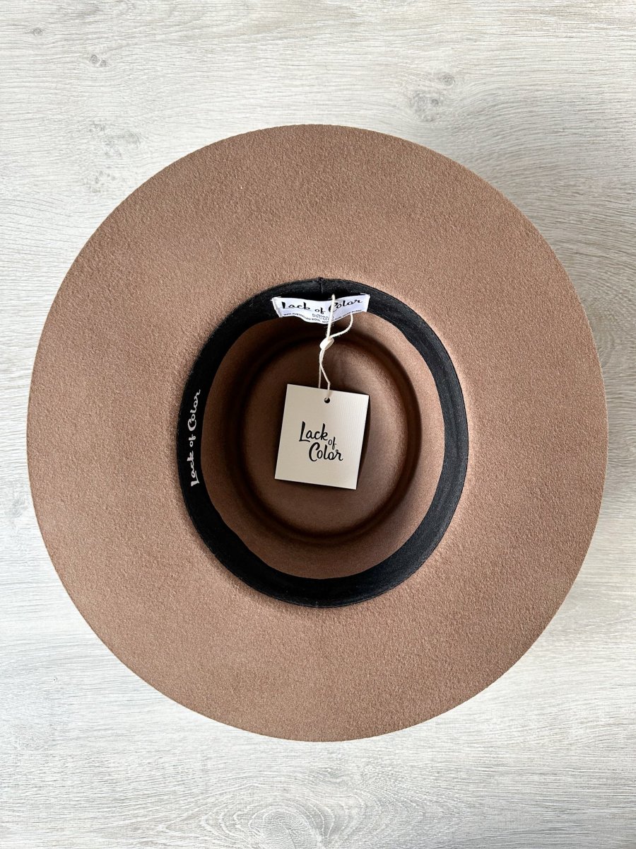 Lack Of Color Brown Wool Suede Band Trim Boho Hat - Imagen 5