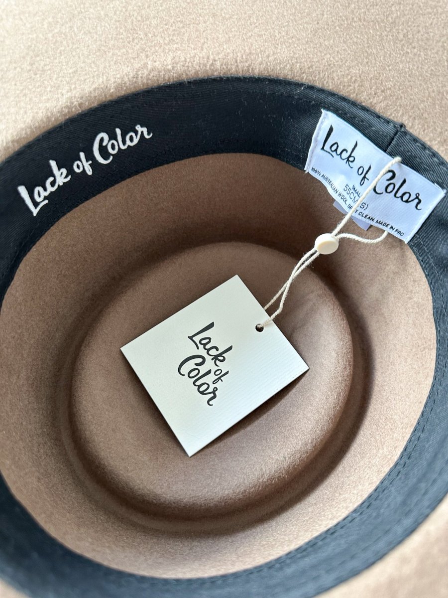 Lack Of Color Brown Wool Suede Band Trim Boho Hat - Imagen 6