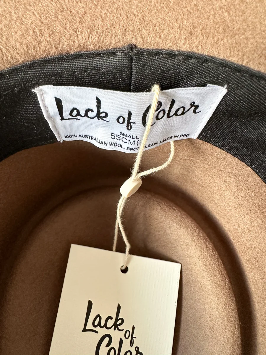 Lack Of Color Brown Wool Suede Band Trim Boho Hat - Imagen 7
