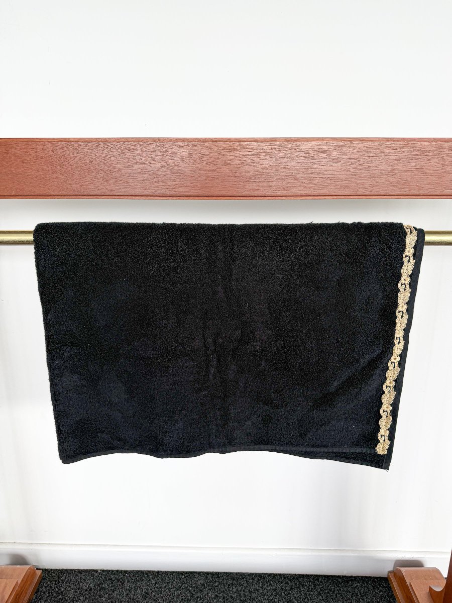 La Perla Black Towel Gold Lace Trim Towel - Imagen 2