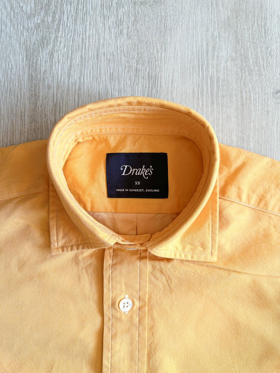 Drake's Oxford Cloth Button Down Shirt In Sunshine Yellow - Imagen 4