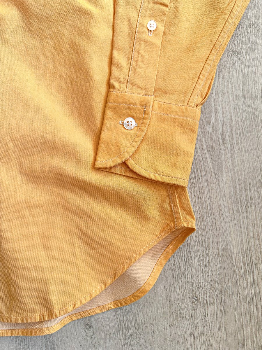 Drake's Oxford Cloth Button Down Shirt In Sunshine Yellow - Imagen 7