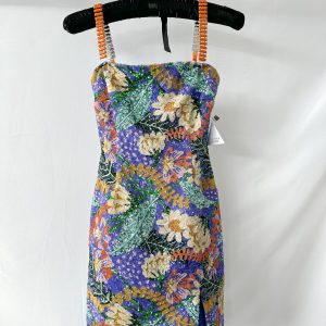 Nadine Merabi Purple Lyra All Over Floral Sequin Mini Dress