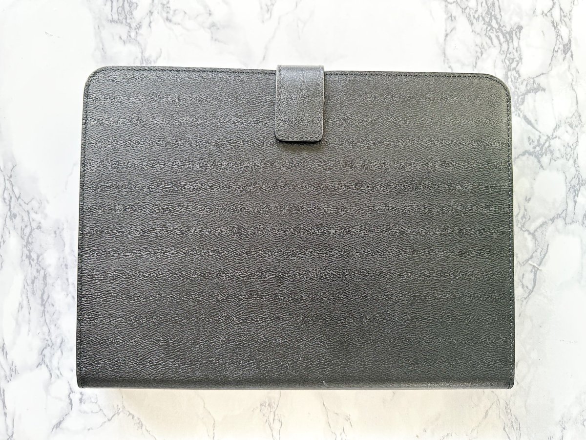 Smythson of Bond Street Black Leather Ipad Wallet Case - Imagen 2