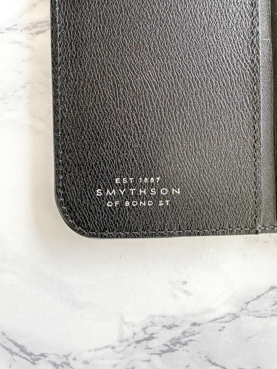 Smythson of Bond Street Black Leather Ipad Wallet Case - Imagen 5