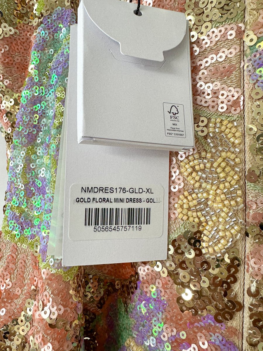 Nadine Merabi Leila Full Sequinned Embroidered Strapless Mini Dress - Imagen 7