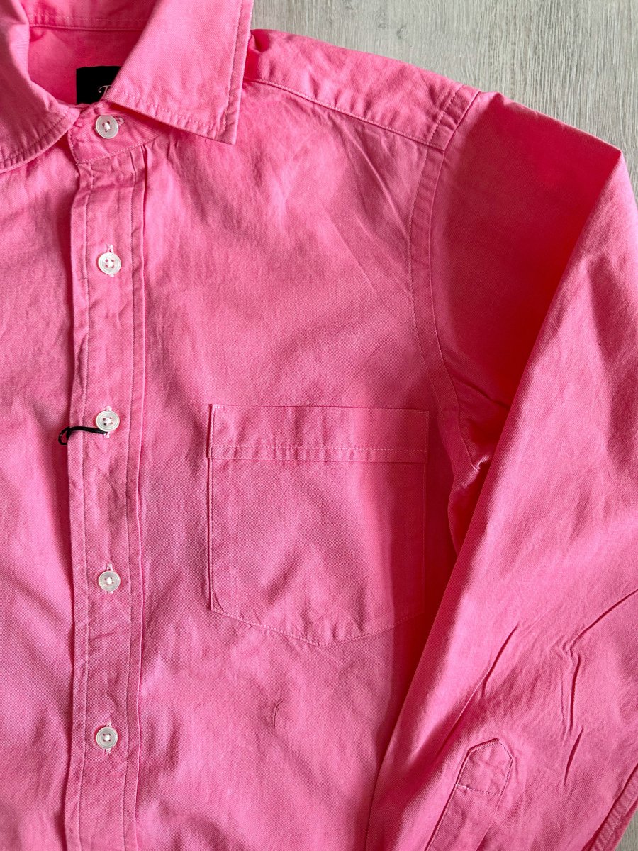 Drake's Pink Spread Collar Button Down Shirt - Imagen 6