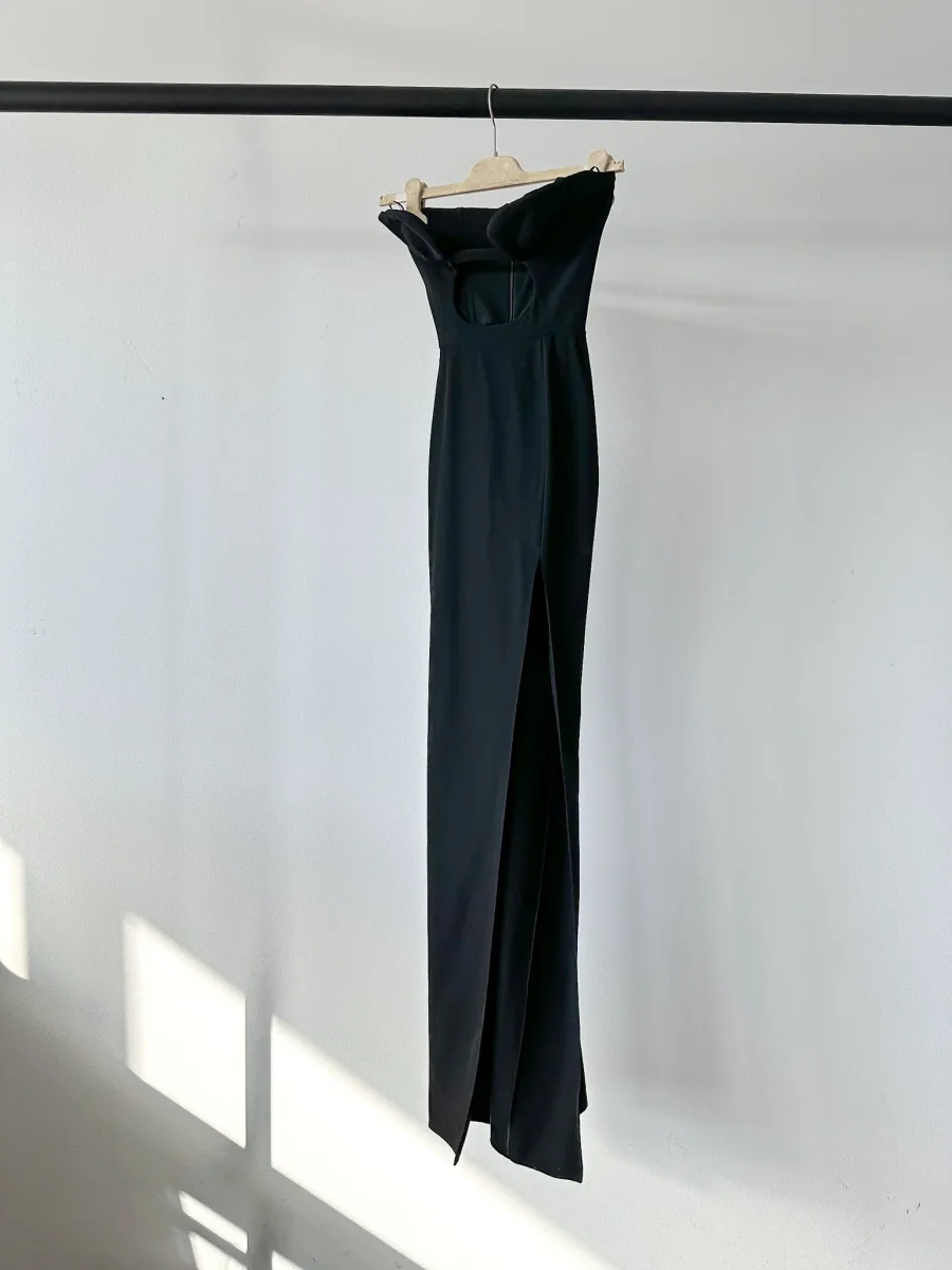 Nensi Dojaka Black Cut Out Maxi Dress - Imagen 9