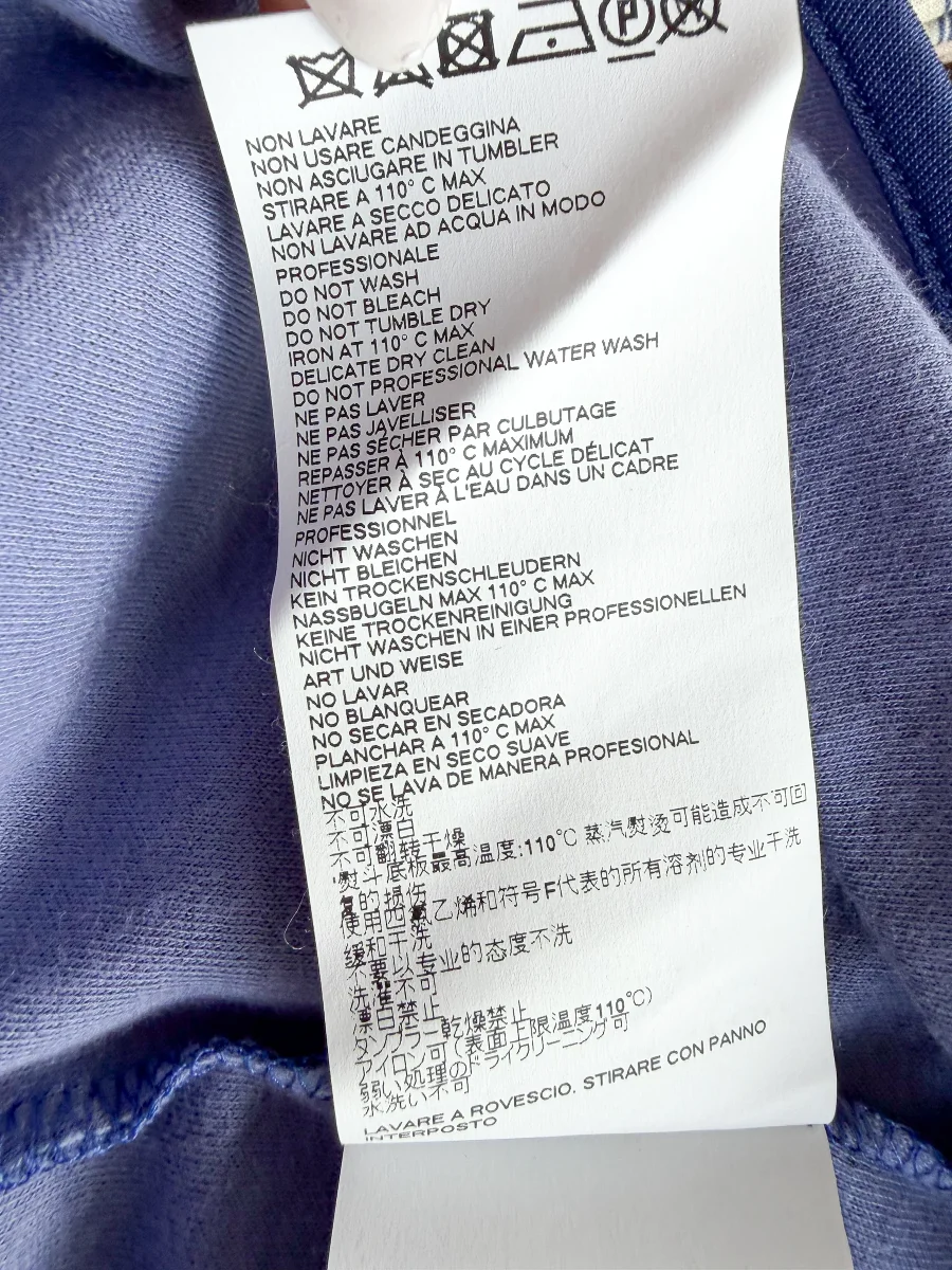 MM6 Maison Margiela Blue Deconstructed Cut-Out Crew Neck T-Shirt - Imagen 8