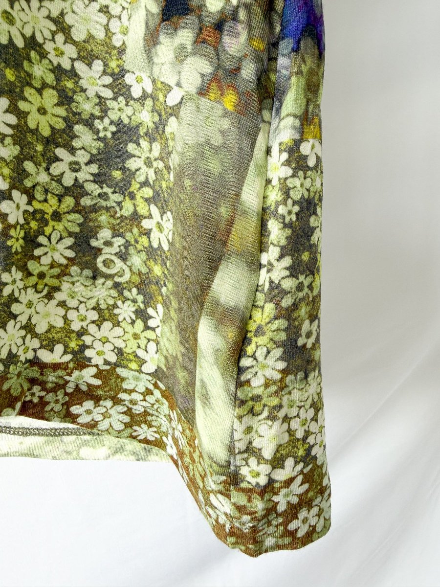 MM6 Maison Margiela Floral Print Scoop Neck T-shirt - Imagen 3