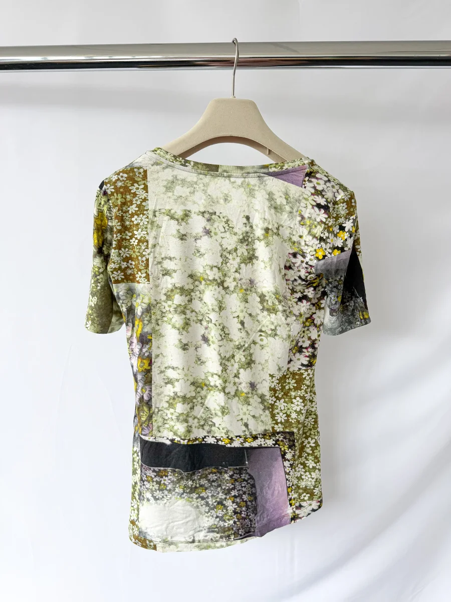 MM6 Maison Margiela Floral Print Scoop Neck T-shirt - Imagen 6