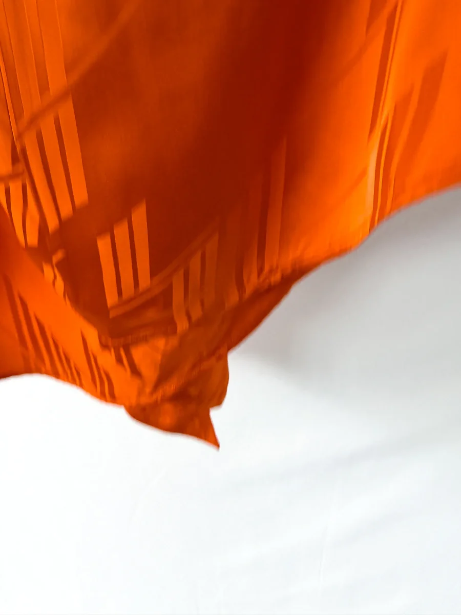 The Attico Orange Becky Halterneck Satin Mini Dress - Imagen 5