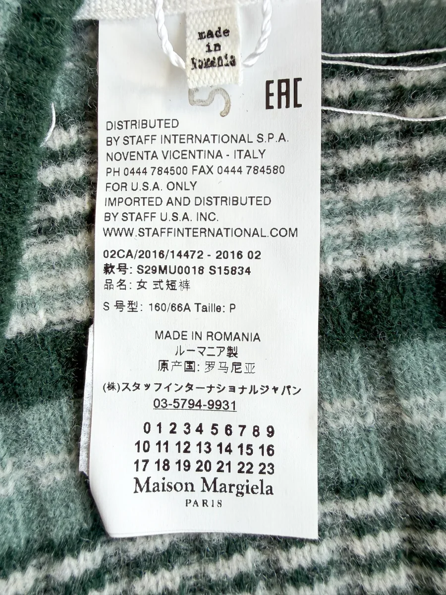 Maison Margiela Striped Knitted Micro Mini Shorts - Imagen 6