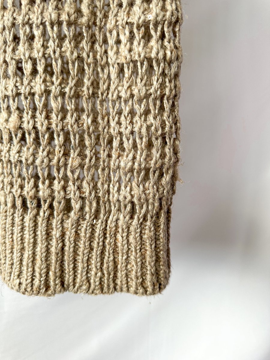 Brunello Cucinelli Beige Crochet Open Knit Linen Silk Blend Sleeveless Midi Dress - Imagen 9
