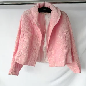 Marni Pink Floral Jacquard Quilted Jacket (IMPERFECT)