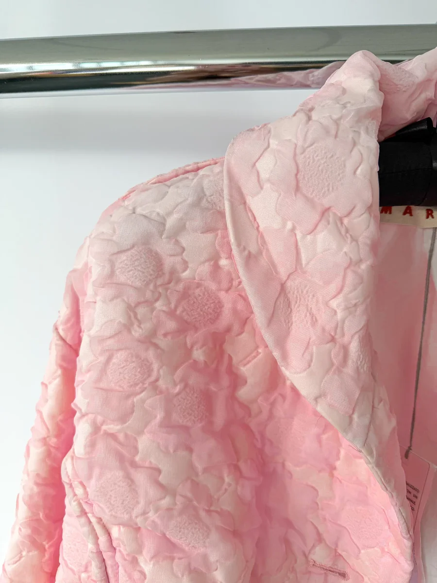 Marni Pink Floral Jacquard Quilted Jacket (IMPERFECT) - Imagen 3