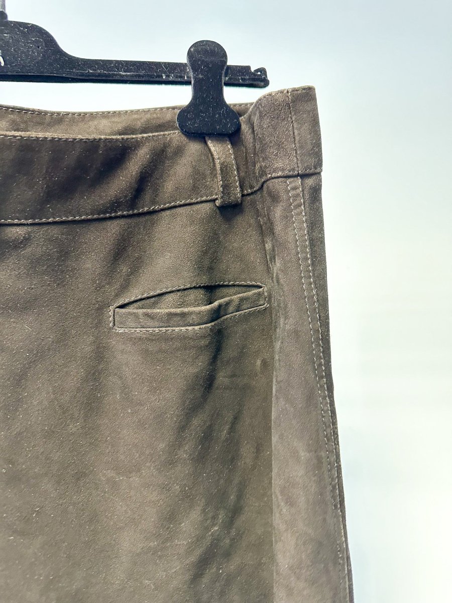 Sea New York Brown Suede Leather A-line Skirt - Imagen 6