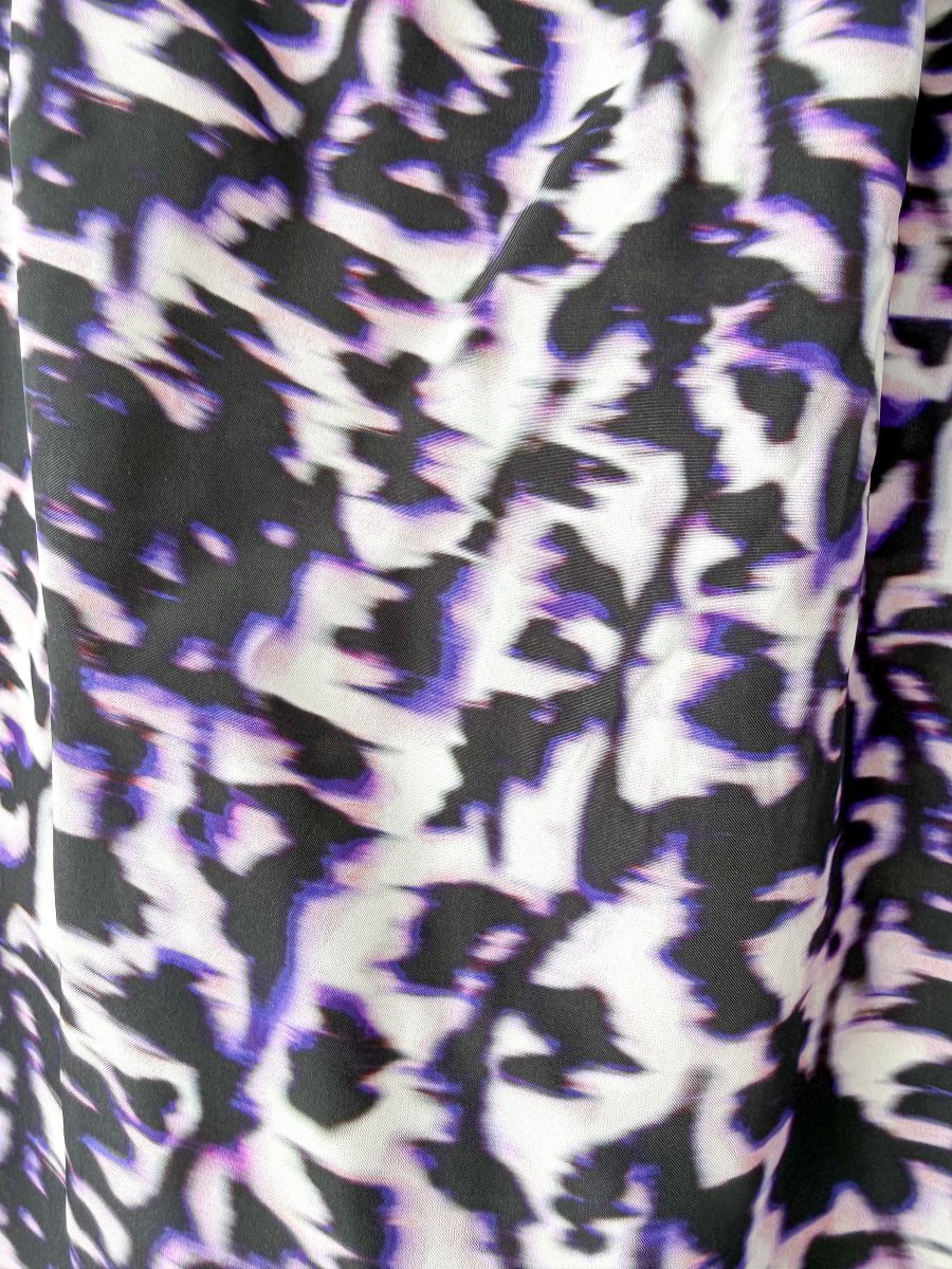 Balenciaga Purple Leopard Print Sleeveless Blouse - Imagen 4