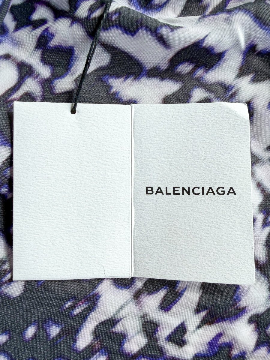 Balenciaga Purple Leopard Print Sleeveless Blouse - Imagen 8