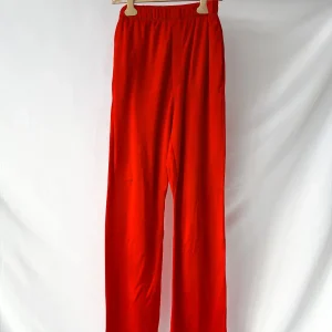 MM6 Maison Margiela Red Elastic Waist Straight Leg Trousers