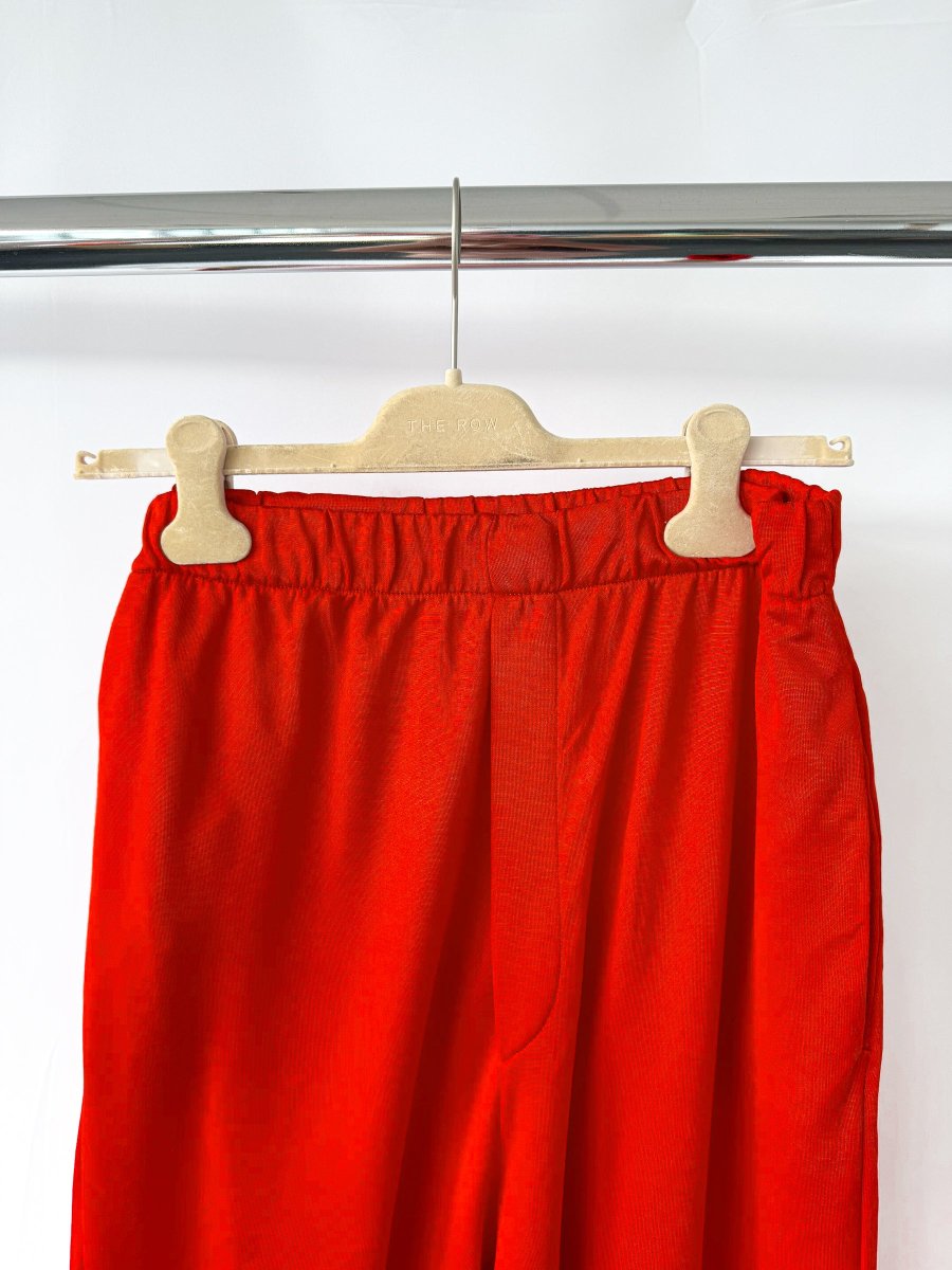 MM6 Maison Margiela Red Elastic Waist Straight Leg Trousers - Imagen 4