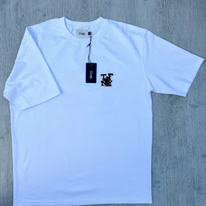 Drake's X Throwing Fits White Print Tee Shirt