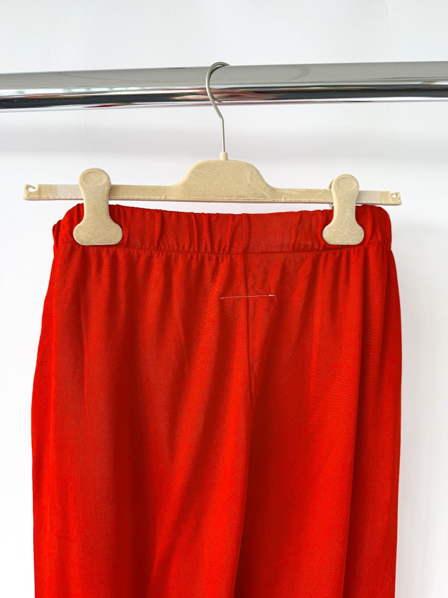 MM6 Maison Margiela Red Elastic Waist Straight Leg Trousers - Imagen 7