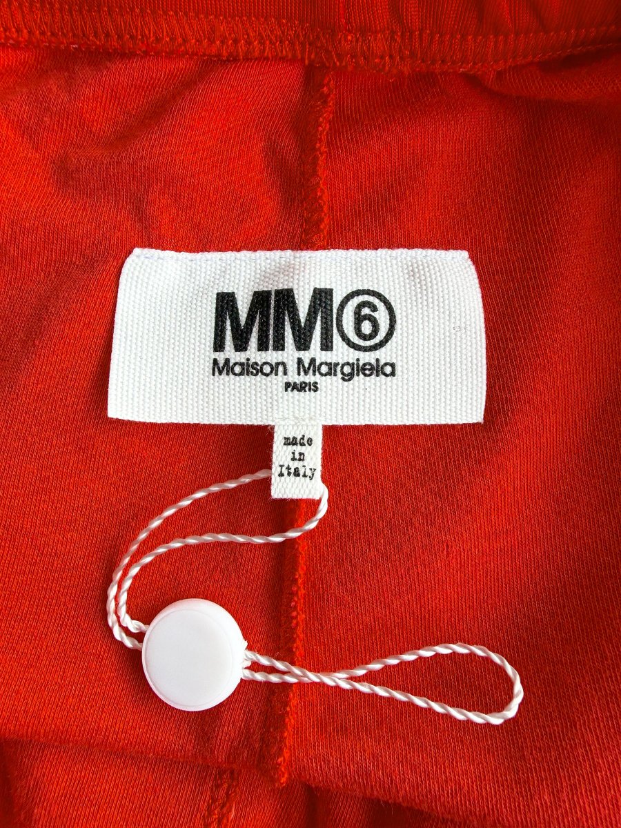 MM6 Maison Margiela Red Elastic Waist Straight Leg Trousers - Imagen 8