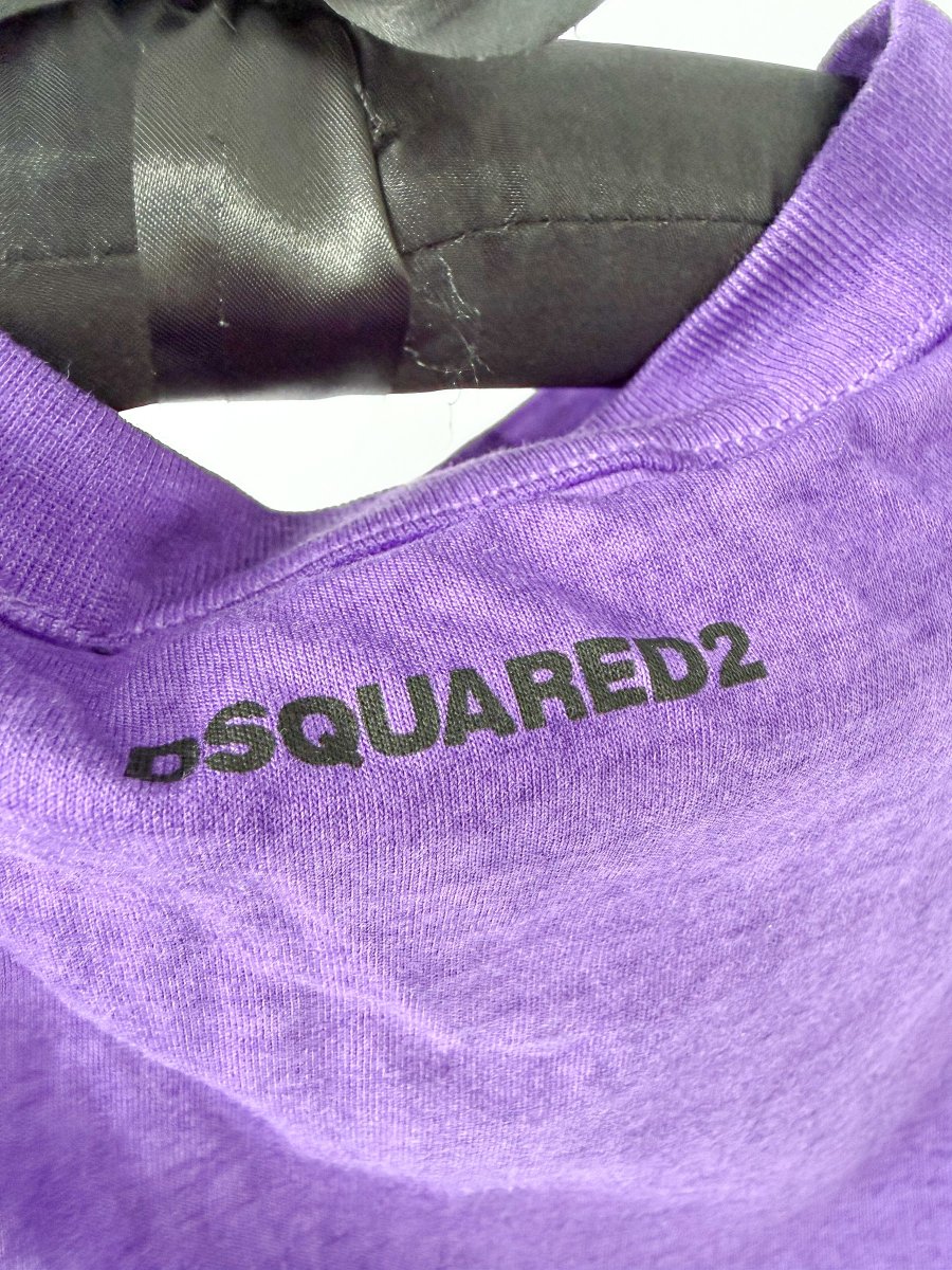 Dsquared2 Purple Ruched Gathered Drawstring Detail Top - Imagen 5