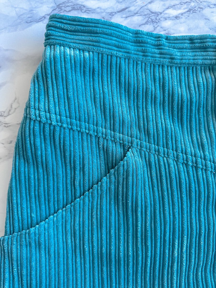 Isabel Marant Melva Corduroy Aqua Turquoise Blue Mini Skirt - Imagen 8