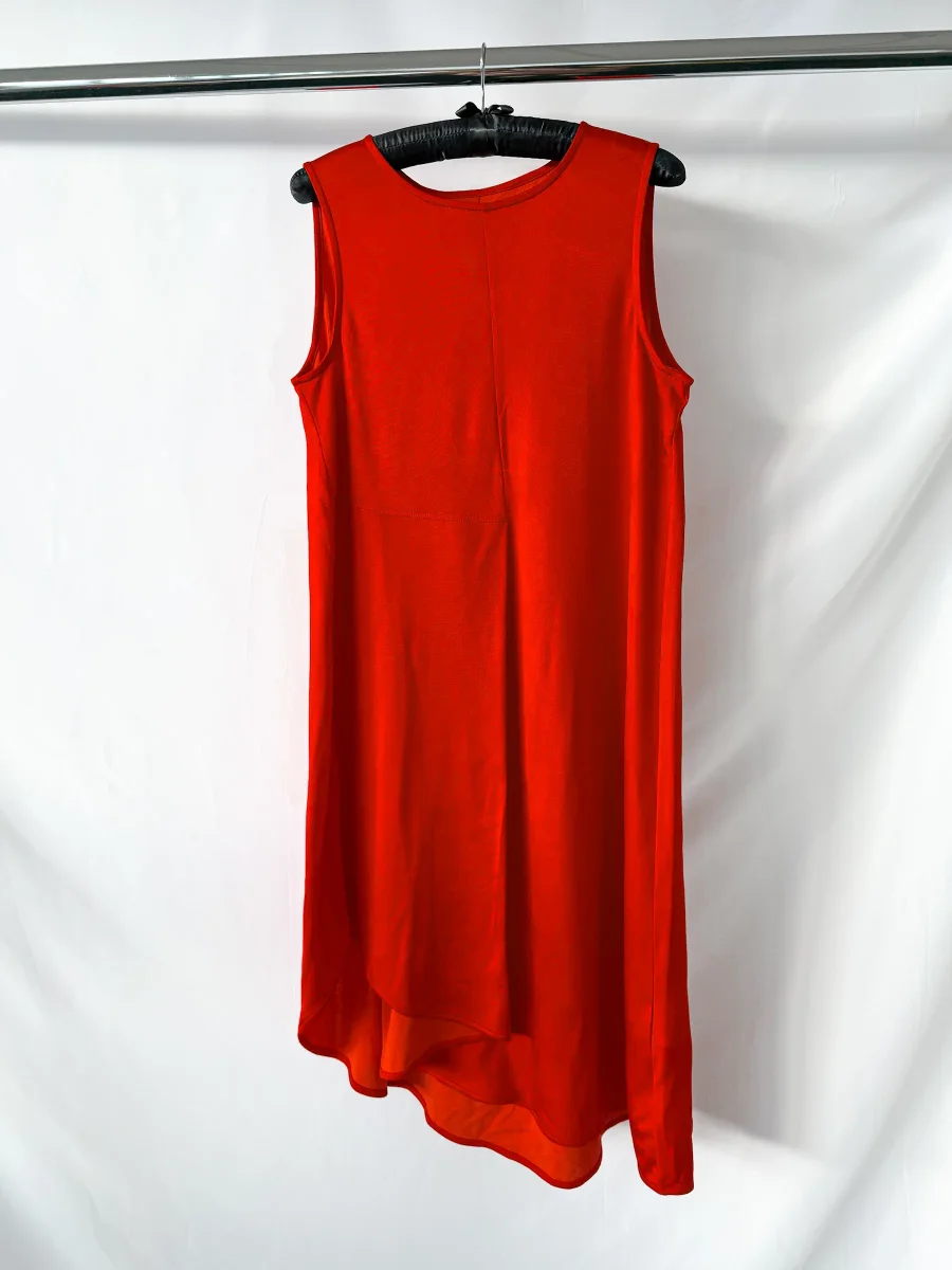 MM6 Maison Margiela Red Asymmetric Tank Dress