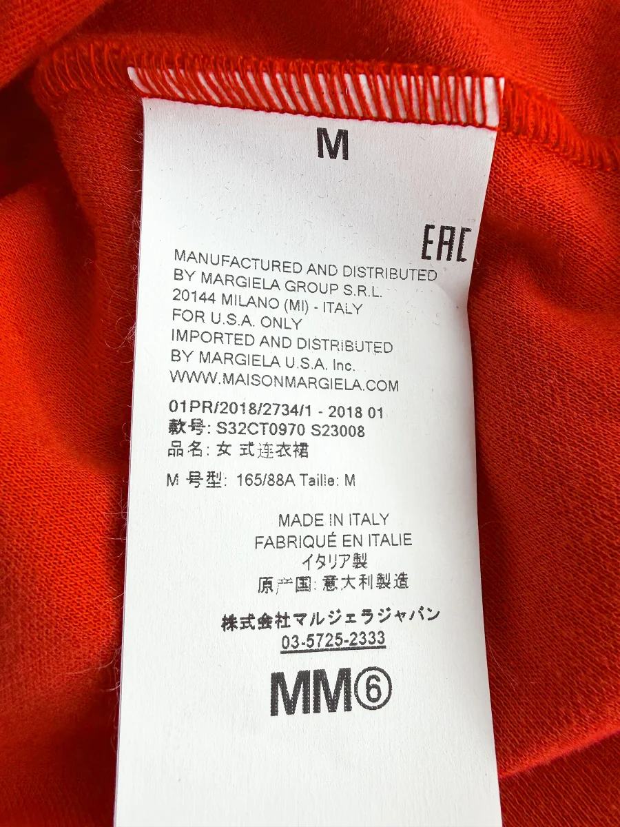 MM6 Maison Margiela Red Asymmetric Tank Dress - Imagen 7