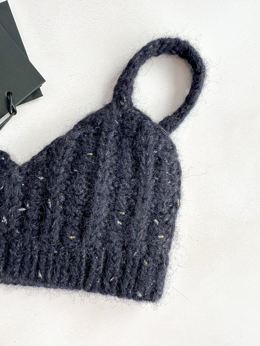 Alanui Midnight Blue Knit The Astral Bra Crop Top - Imagen 6
