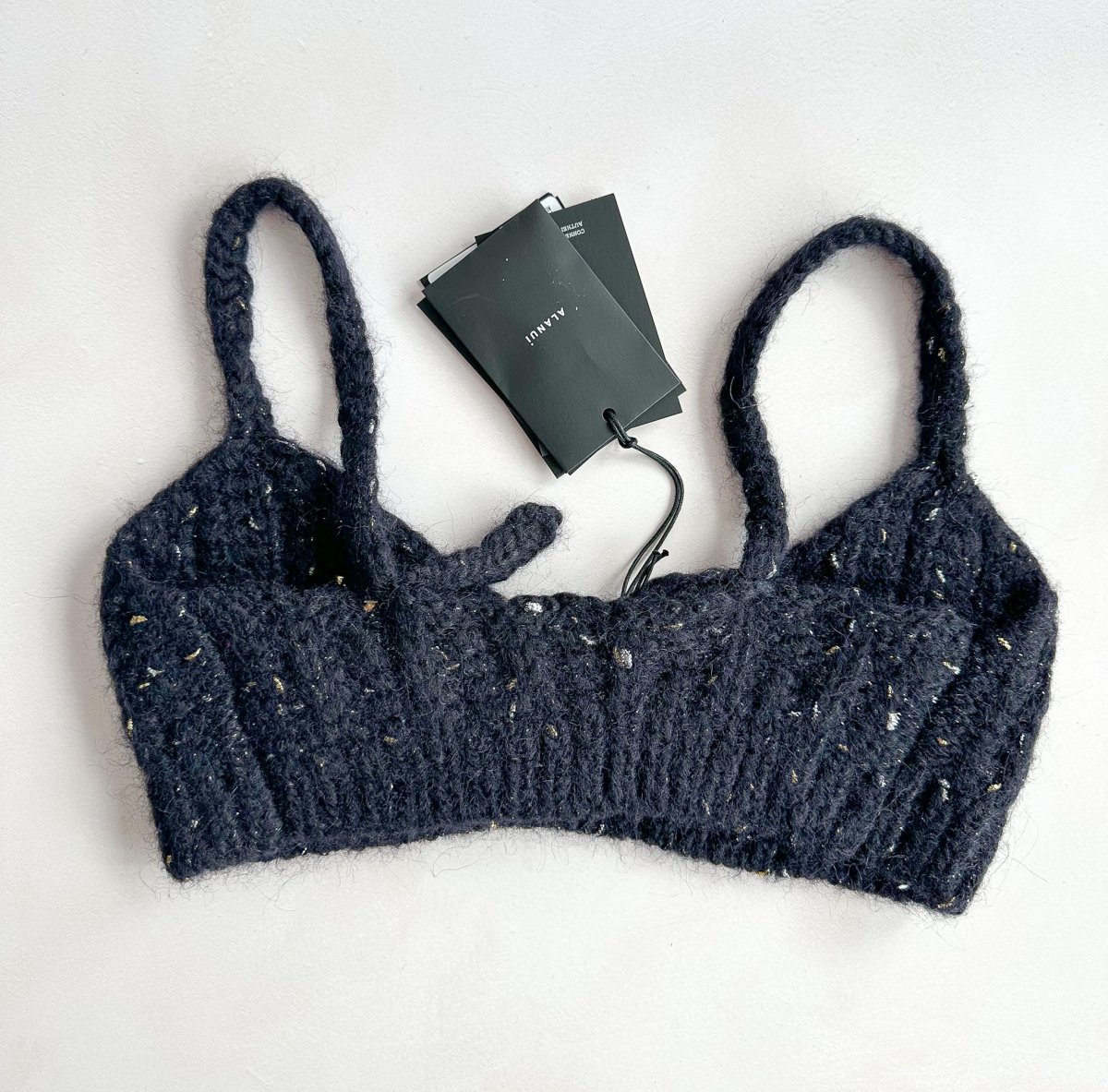 Alanui Midnight Blue Knit The Astral Bra Crop Top - Imagen 8