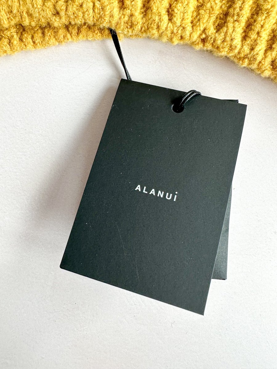 Alanui Pucon Ribbed Wool-Blend Golden Yellow Bralette Top - Imagen 8