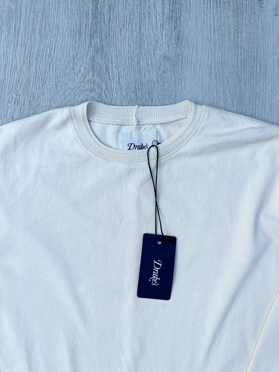 Drake's Ecru Long Sleeve Hiking Tee Shirt - Imagen 5