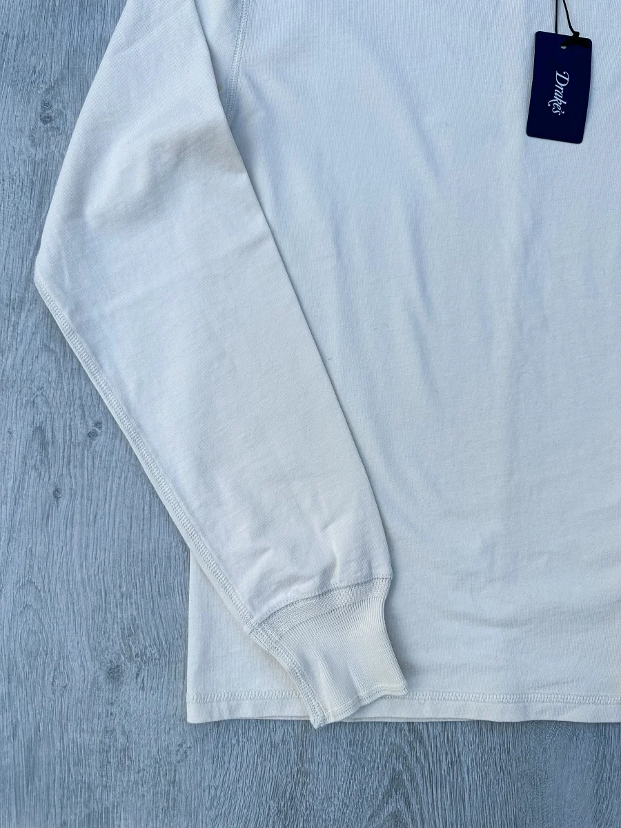 Drake's Ecru Long Sleeve Hiking Tee Shirt - Imagen 6