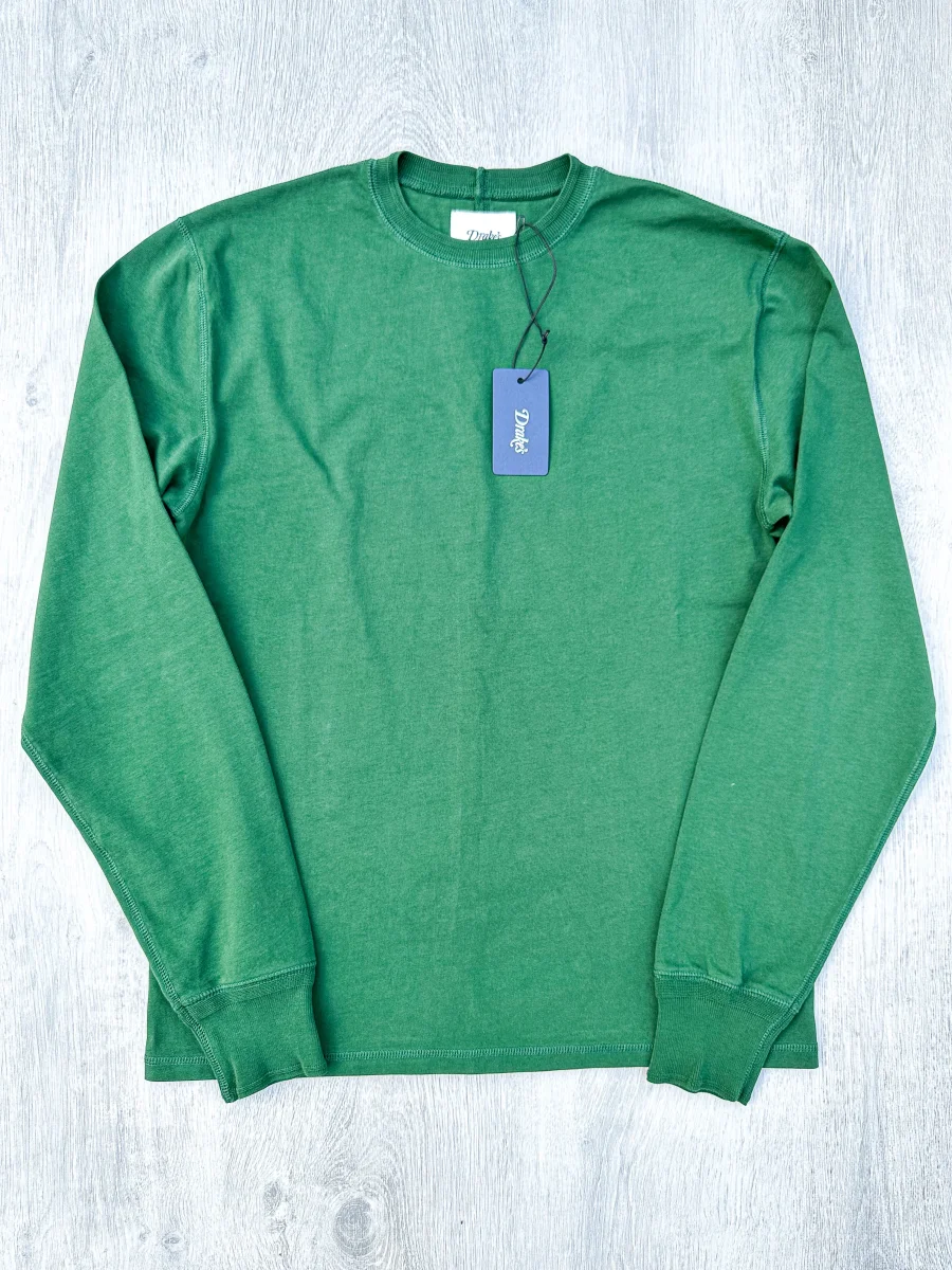 Drake's Dark Green Long Sleeve Hiking Tee Shirt - Imagen 2