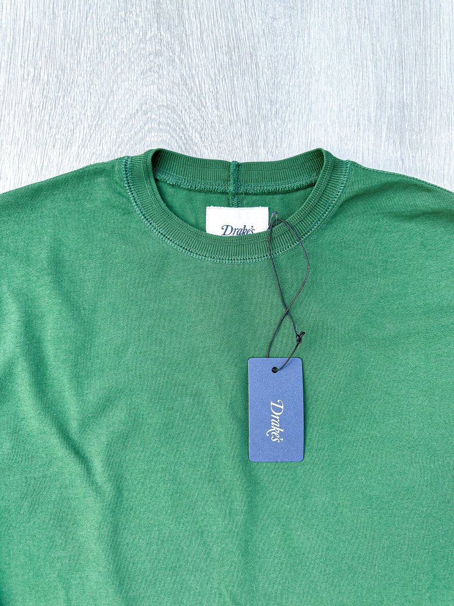Drake's Dark Green Long Sleeve Hiking Tee Shirt - Imagen 3