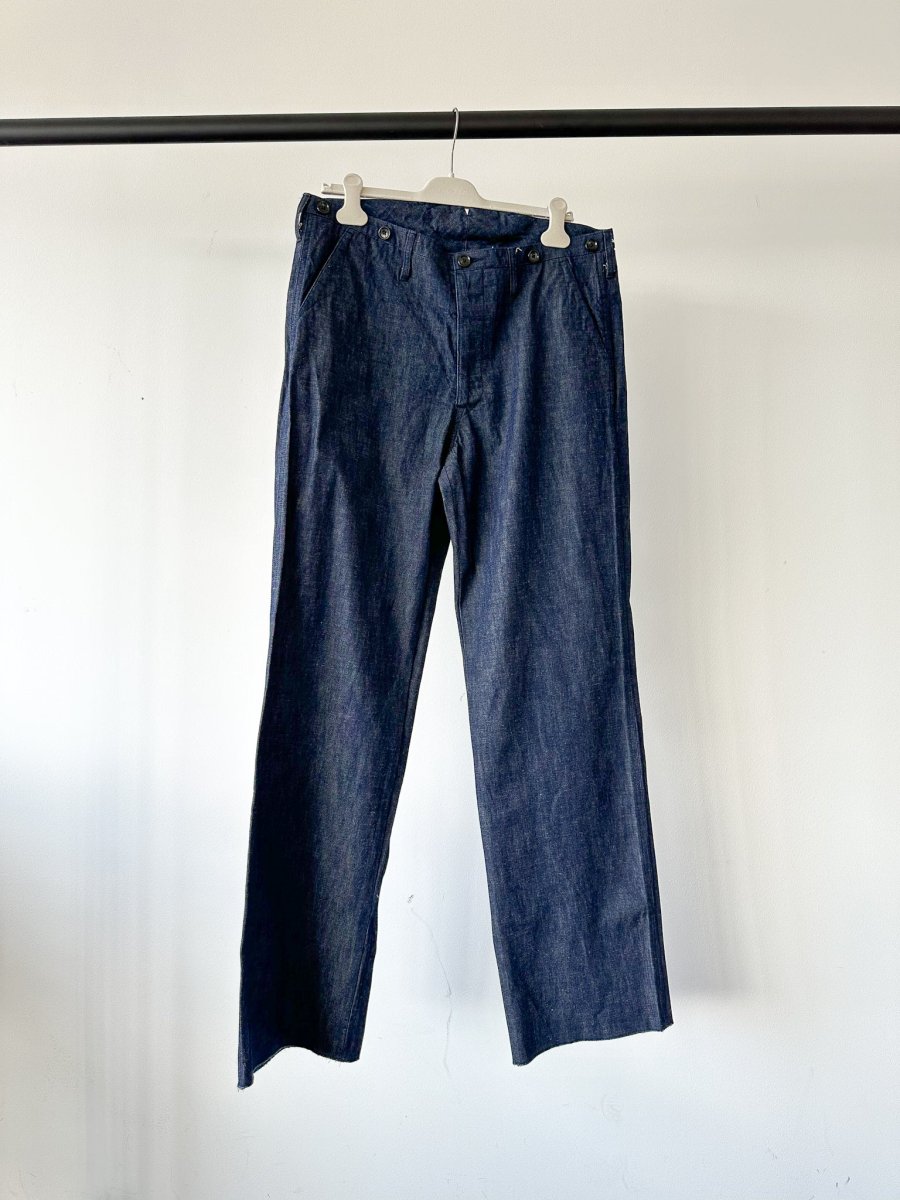 Adjustable Costume Japan Indigo Japanese Denim Fabric Trousers