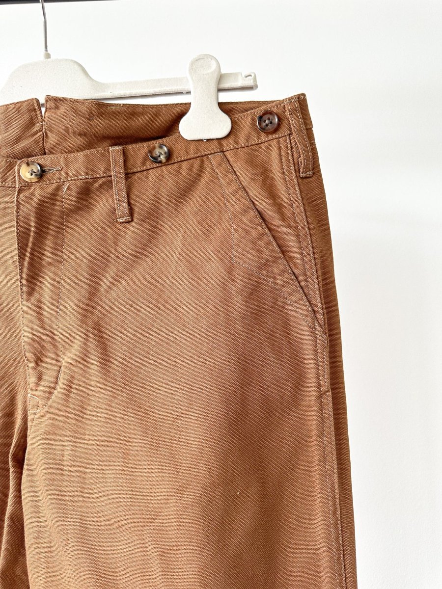 Adjustable Costume Japan Cotton Canvas Brown Trousers - Imagen 4