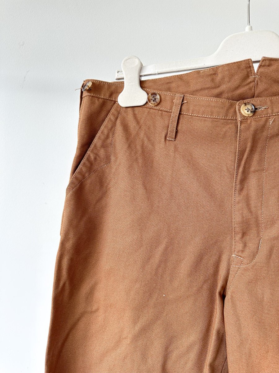 Adjustable Costume Japan Cotton Canvas Brown Trousers - Imagen 6