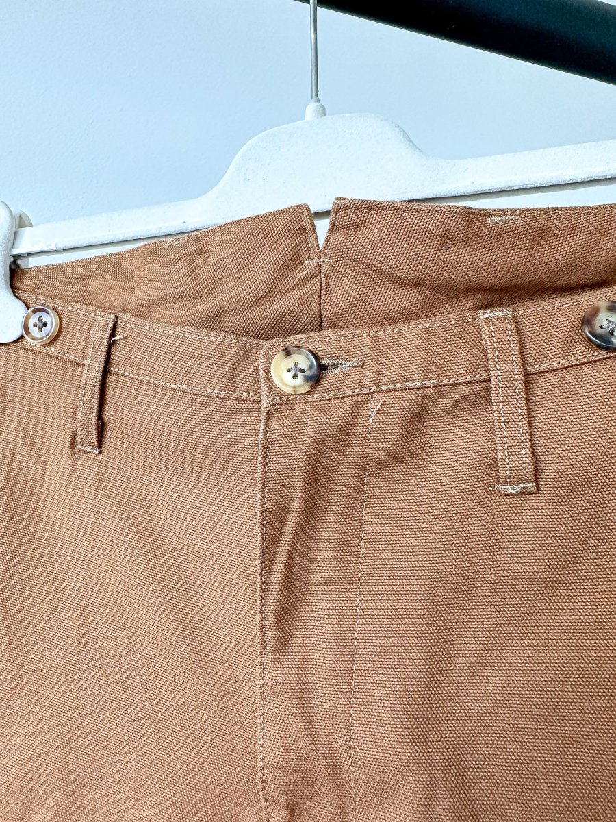 Adjustable Costume Japan Cotton Canvas Brown Trousers - Imagen 7
