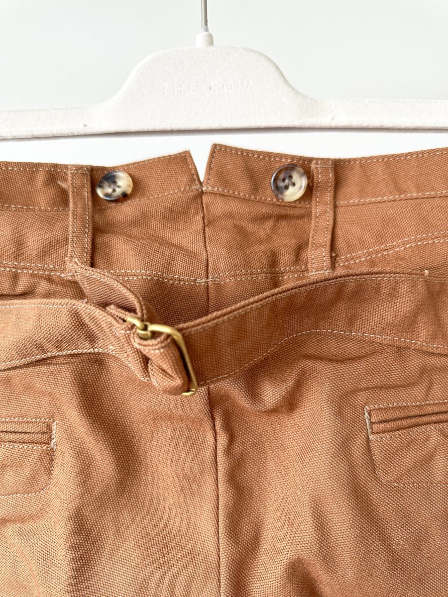 Adjustable Costume Japan Cotton Canvas Brown Trousers - Imagen 8