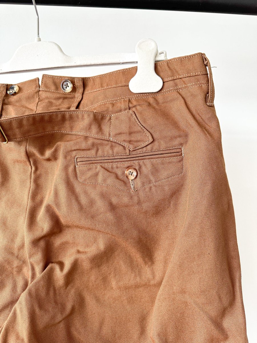 Adjustable Costume Japan Cotton Canvas Brown Trousers - Imagen 9