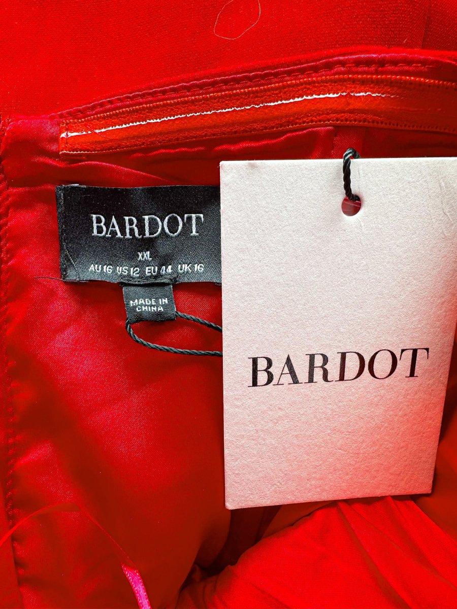 Bardot Red Karoline Hourglass Mini Dress - Imagen 6