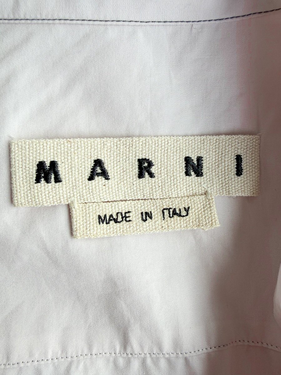 Marni Mens Pink Cotton Poplin Button-Up Short Sleeve Collared Shirt - Imagen 3