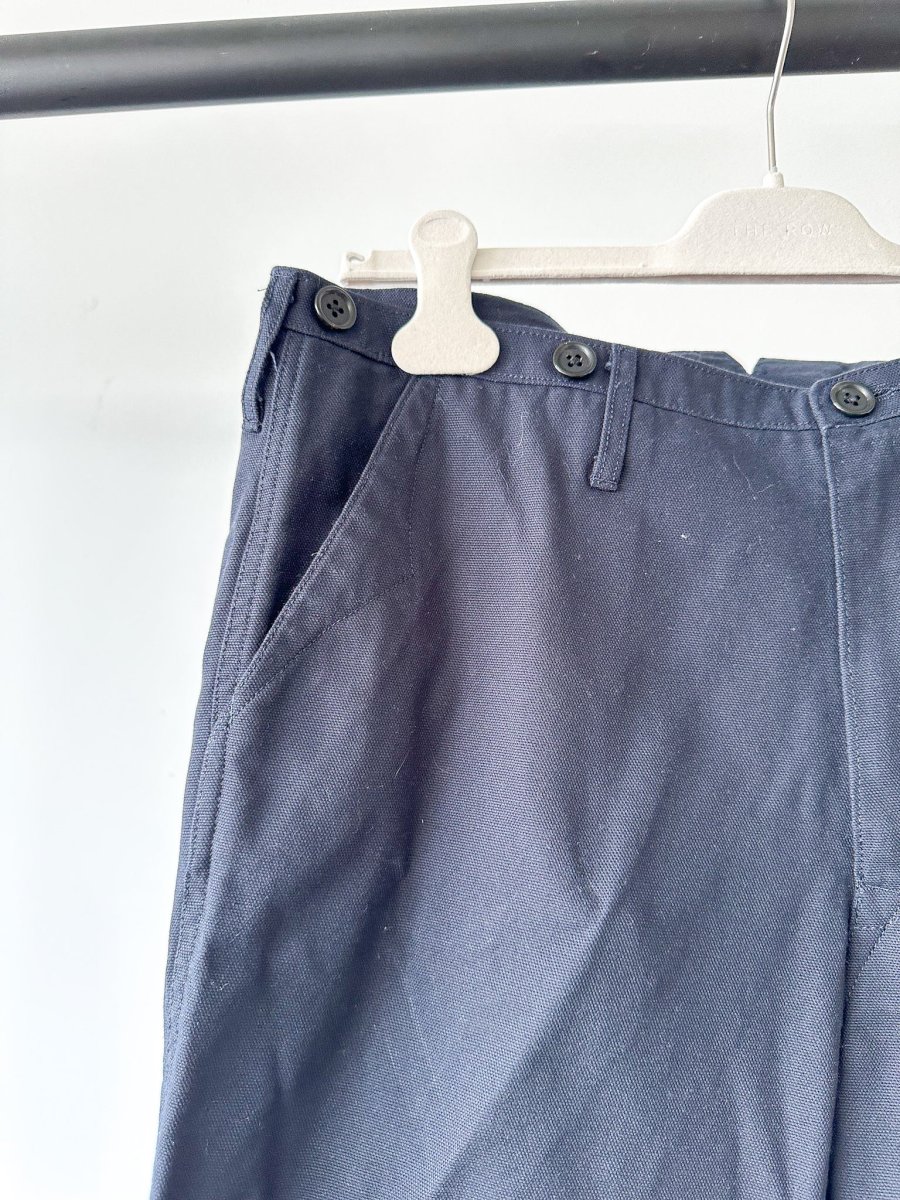 Adjustable Costume Japan Cotton Canvas Navy Trousers - Imagen 5